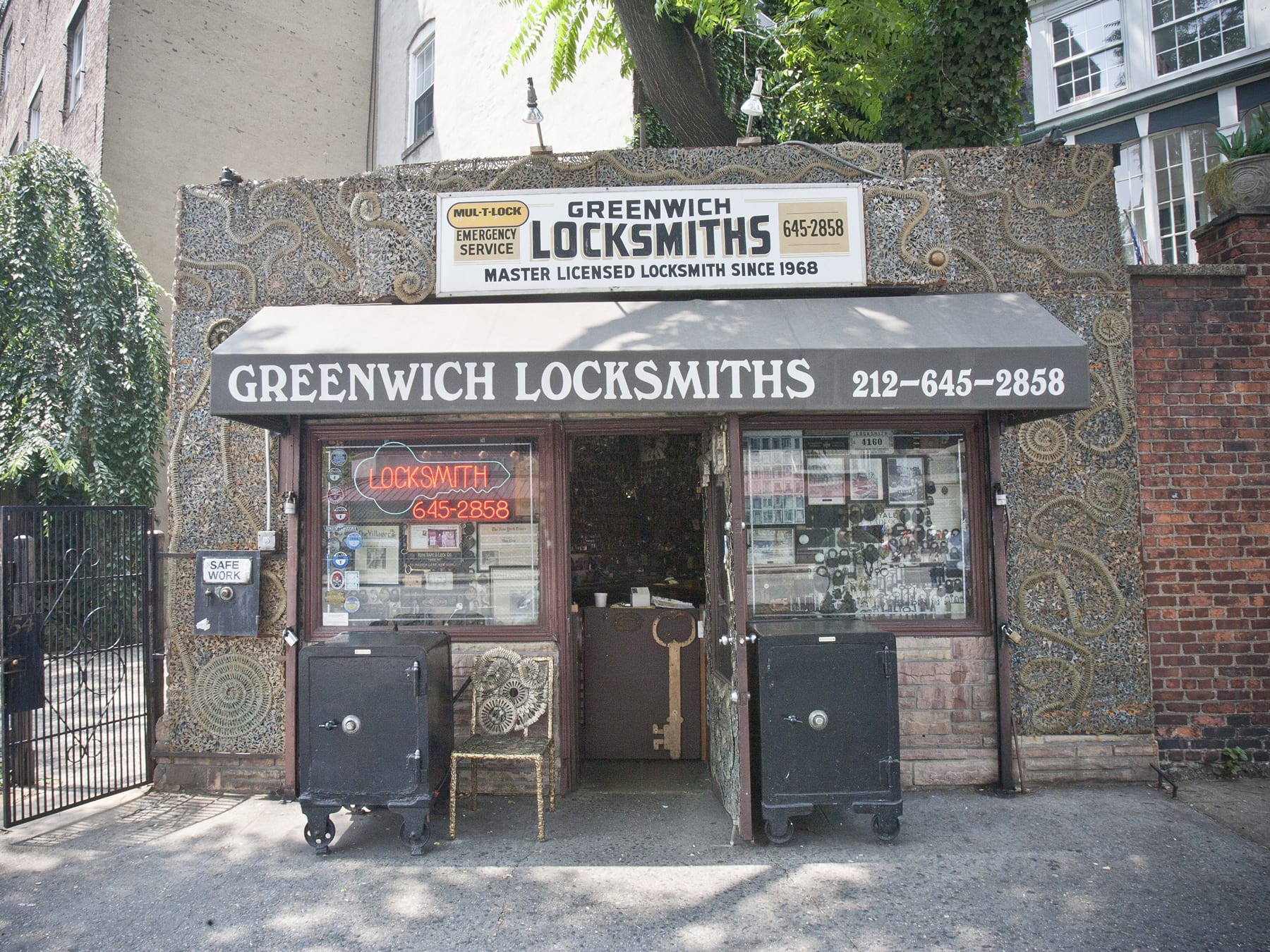 Greenwich Locksmiths storefront in the West Village NYC